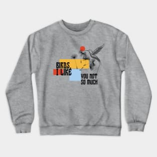 birds i like you not so much Crewneck Sweatshirt